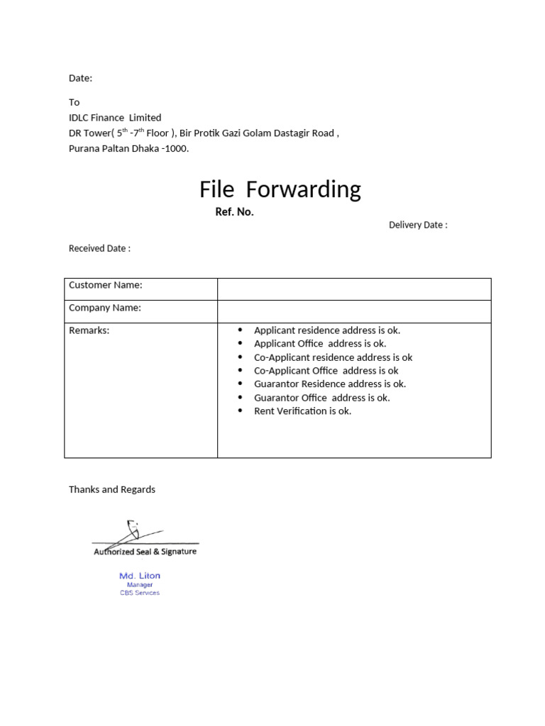 CPV File Forwarding | PDF