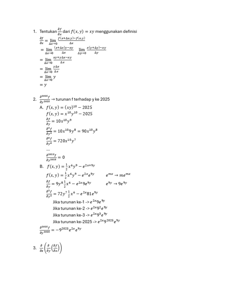 Pembahasan UTS MATH III Les April 11 Oktober 2025 | PDF