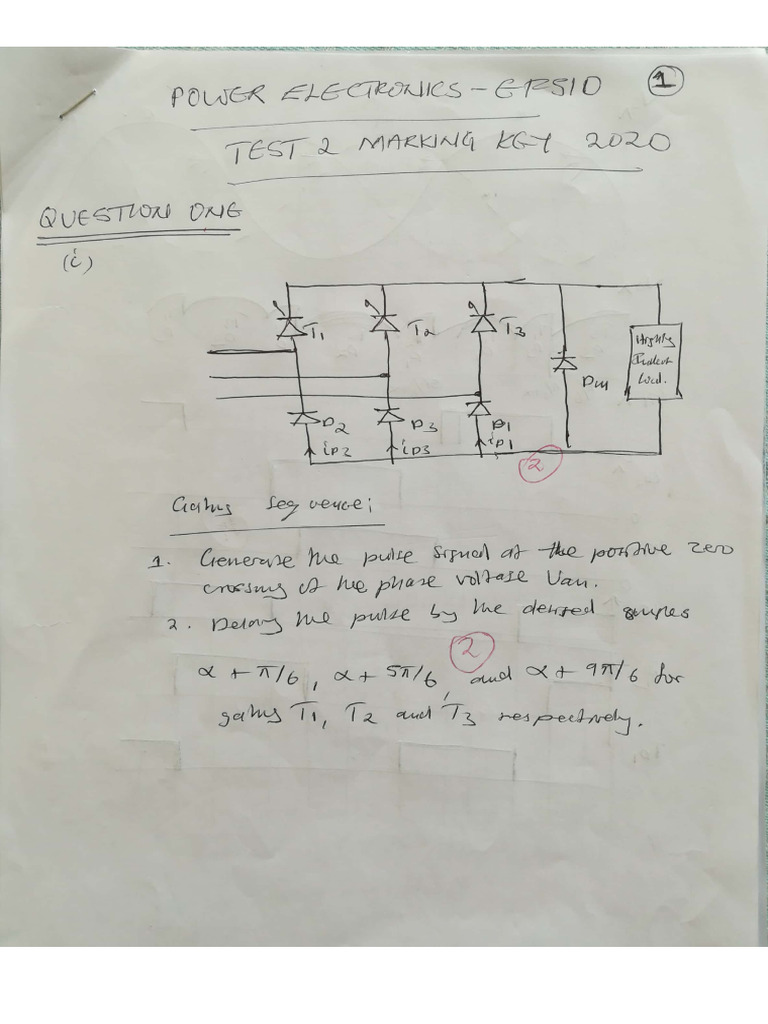 EF510 Test 2 2020 Marking Key | PDF