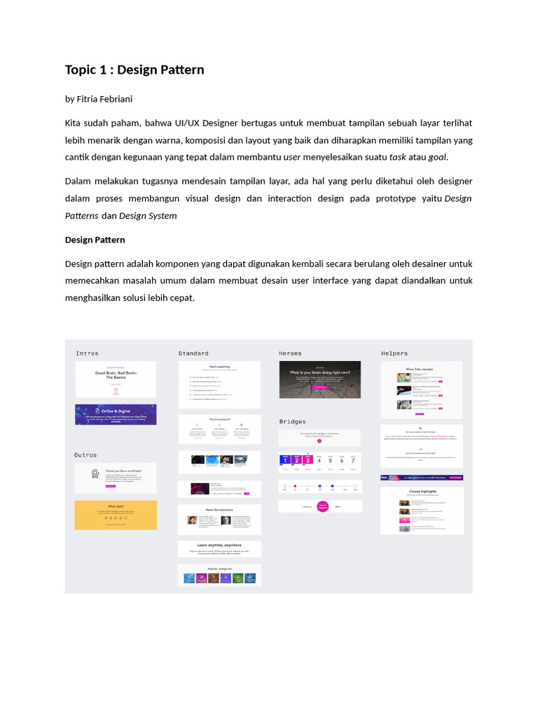 SC UI UX Topic 15 - Design System, Style Guide, Design Pattern | PDF