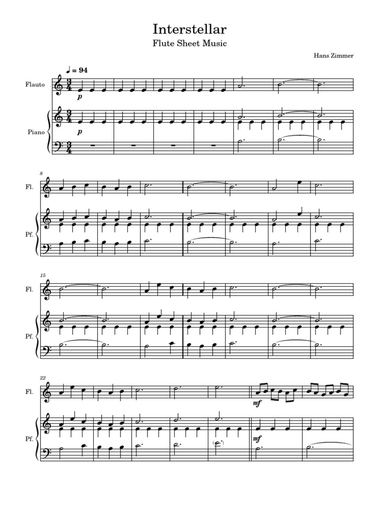 Interstellar - Main Theme | PDF