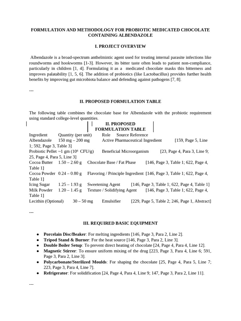 Chocolate Formulation | PDF | Chocolate | Probiotic