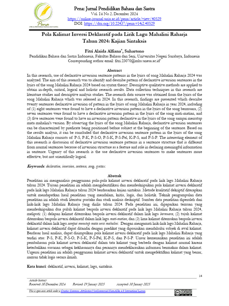 Pola+Kalimat+Inversi+Deklaratif | PDF