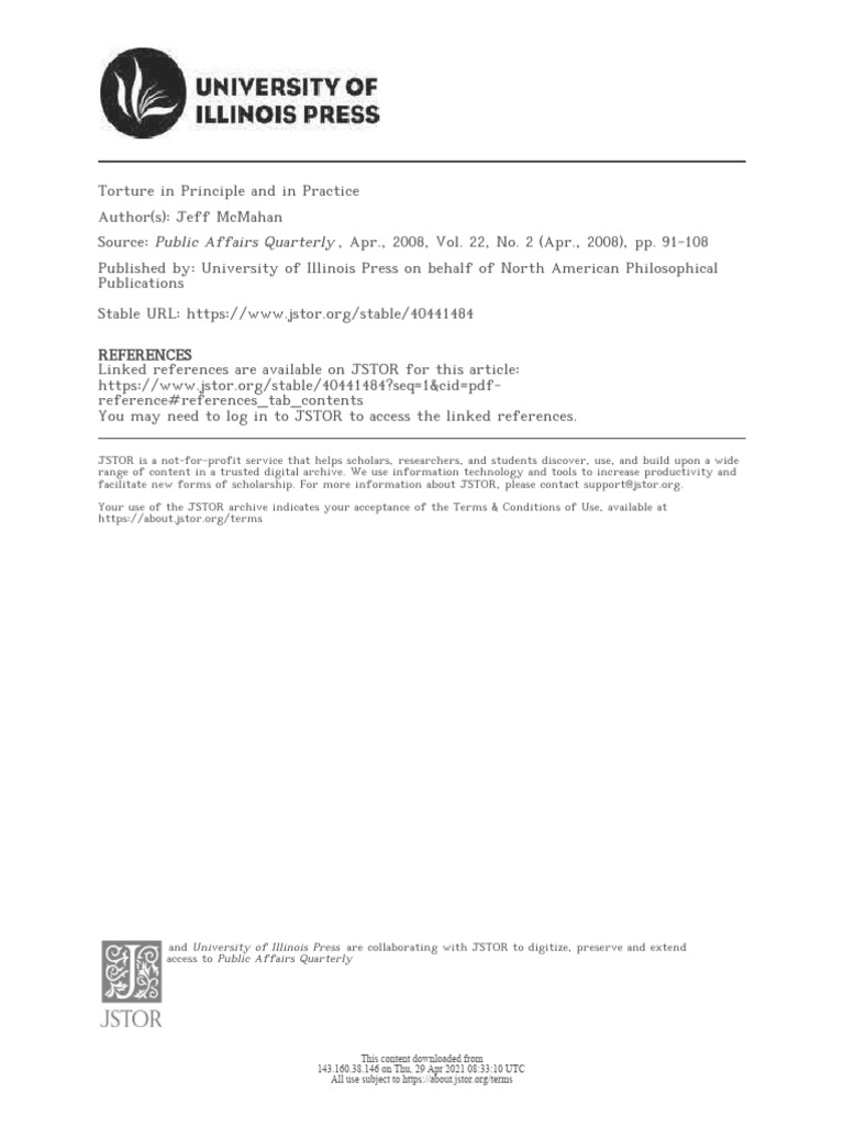 TEXT+ +Torture+in+Principle+and+in+Practice+ +McMahan+2008 | PDF