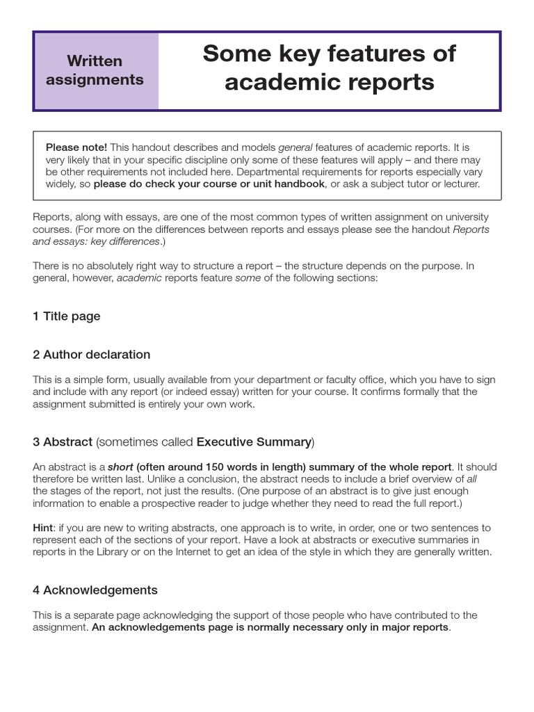 Academic Report Template | PDF | Abstract (Summary) | Methodology