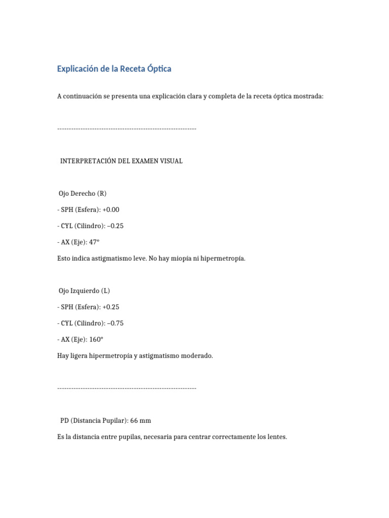 Explicacion_Receta_Optica | PDF