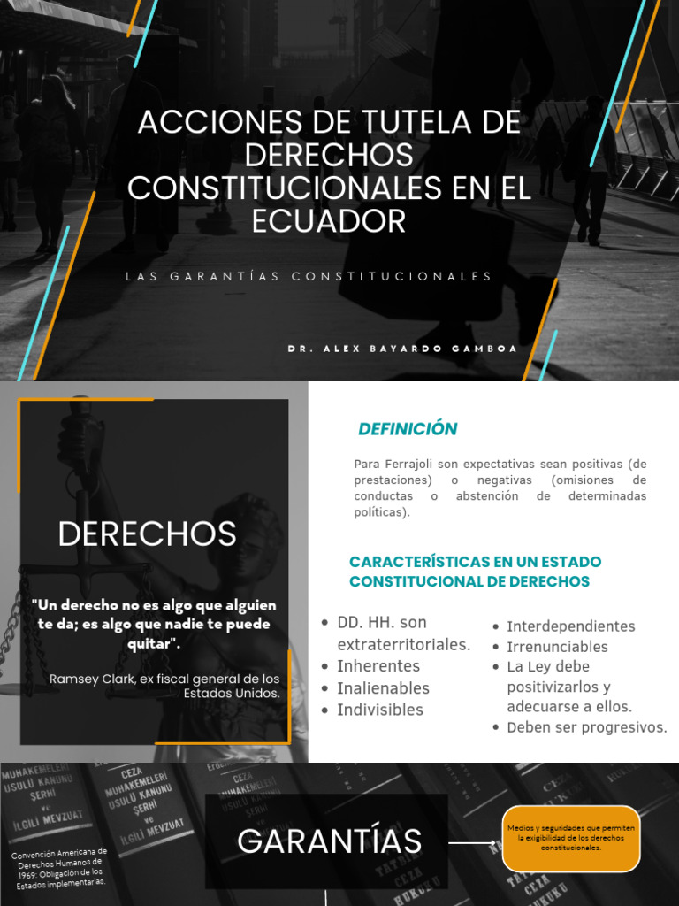 Acciones de Tutela de Derechos Constitucionales en El Ecuador | PDF ...