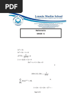 Grade 12 Algebra Exam Questions | PDF | Factorization | Algebra