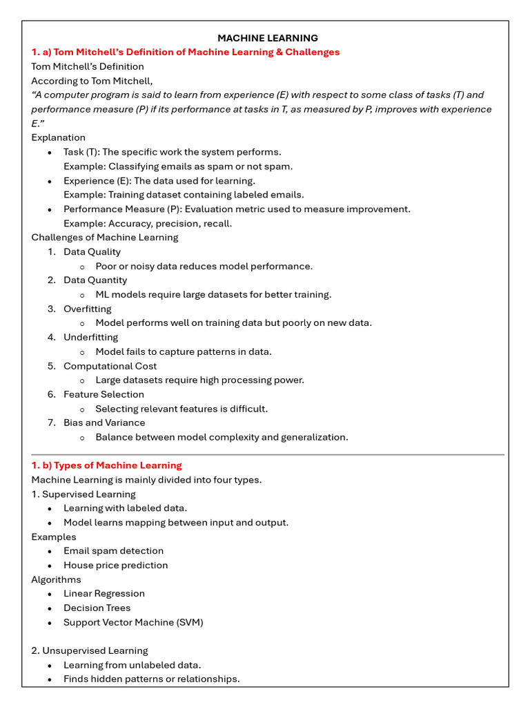 Machine Learning Ia1 Theory | PDF | Machine Learning | Principal ...
