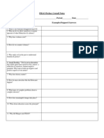 FHAO Preface Cornell Notes Name - Period - Date - Concepts/Questions Examples/Support/Answers