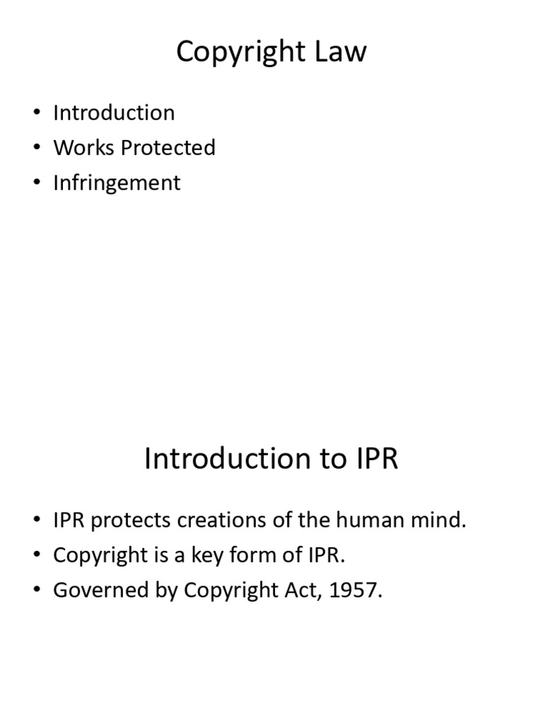 (IPR)Unit-2 -Part-1-pdf | PDF | Copyright Infringement | Copyright