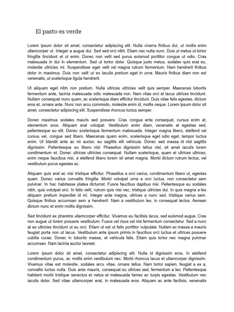 El pasto es verde - Catun, ediciones Paperback | PDF