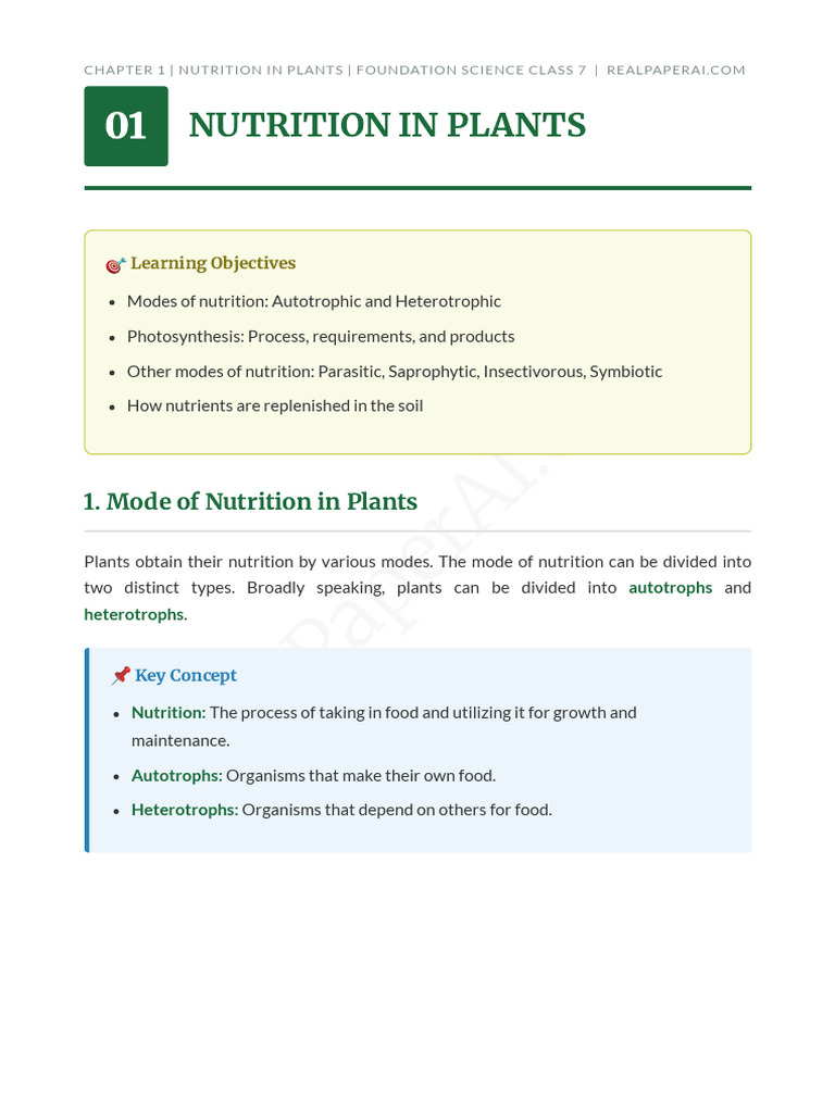 Class 7 Science Chapter 1 Nutrition in Plants HTML Document-2 | PDF ...
