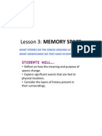 Lesson 3: Memory Space: Students Will