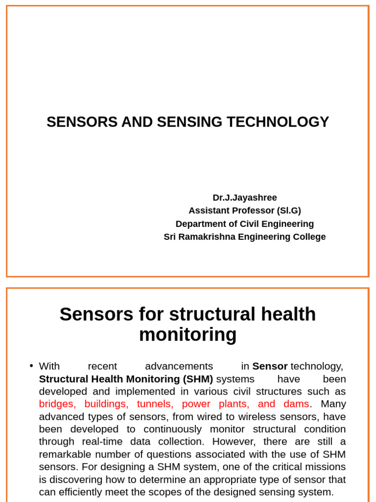 Sensor and Sensing Technology | PDF | Accelerometer | Sensor