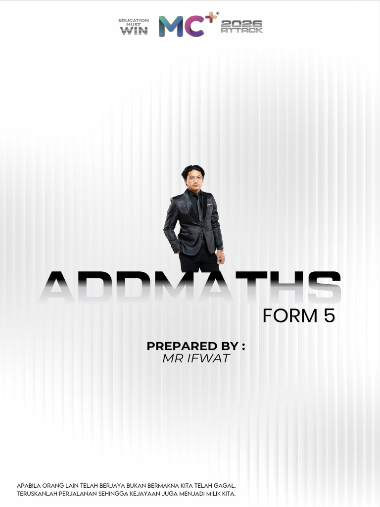Note-Form 5 Addmaths MR Ifwat 01.04.2026 | PDF