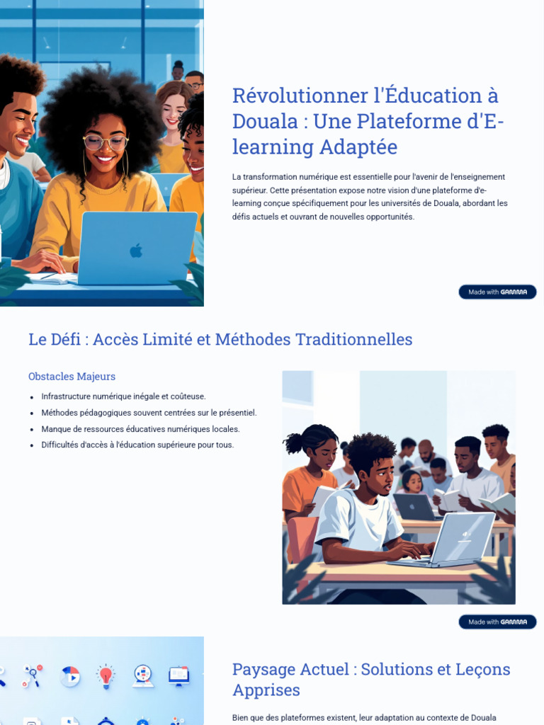 Revolutionner LEducation A Douala Une Plateforme de Learning Adaptee ...