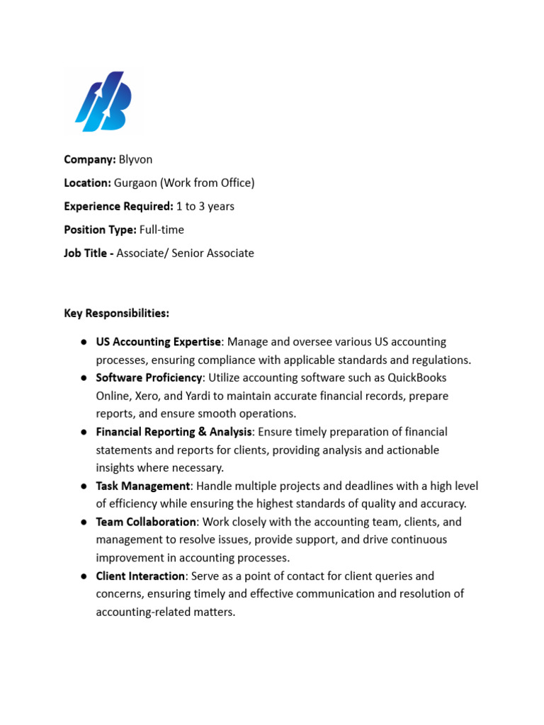 Job Description Associate | PDF | Computing | Business