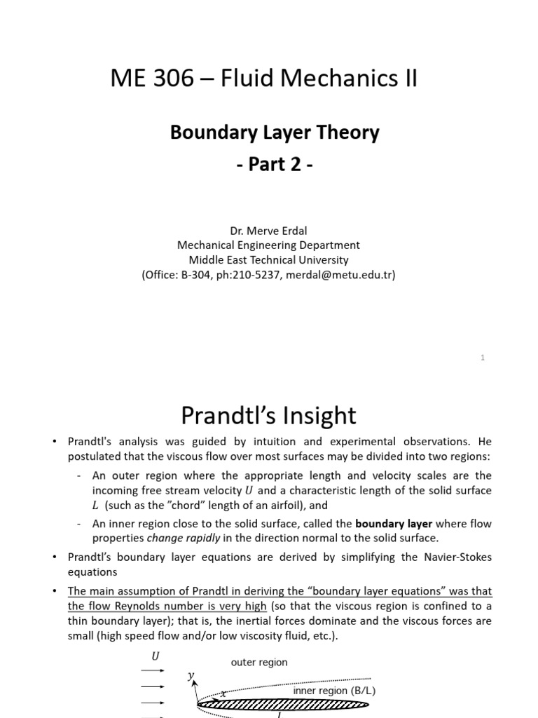 ME306 Boundary Layer Theory Part 2 | PDF | Boundary Layer | Fluid Dynamics