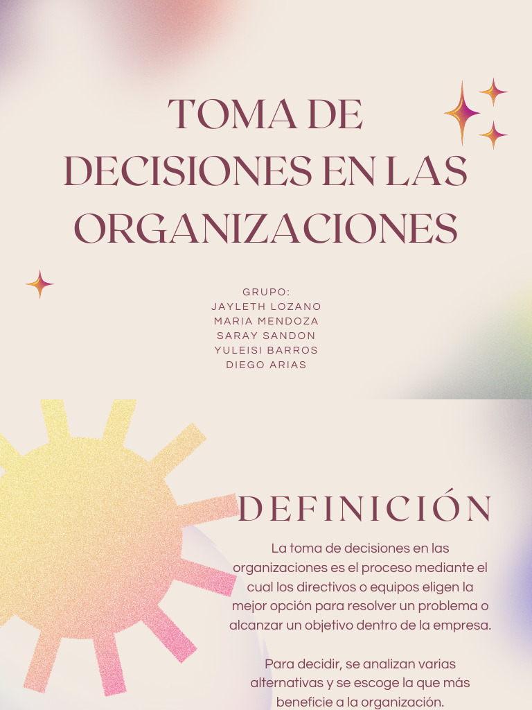 Toma de Decisiones en Las Organizaciones | PDF