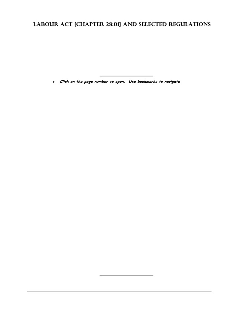 Labour-Act-and-Regulations | PDF | Labour Law | Employment