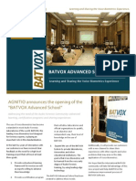 Batvox Advanced School Brochure June 2012