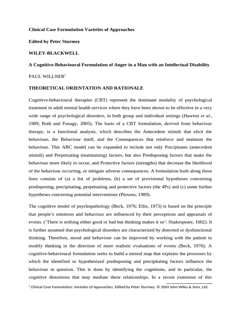 Clinical Case Formulation Varieties of Approaches | PDF | Cognitive ...