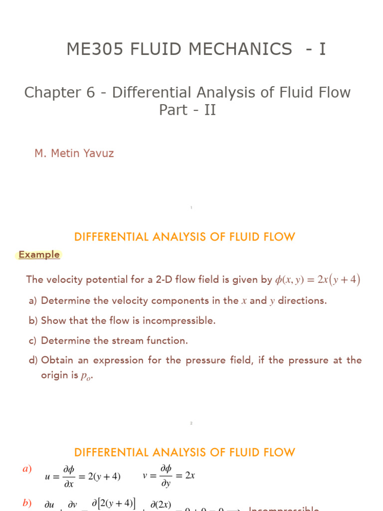 ME305 - Chapter 6 - Part II | PDF | Navier–Stokes Equations | Vortices