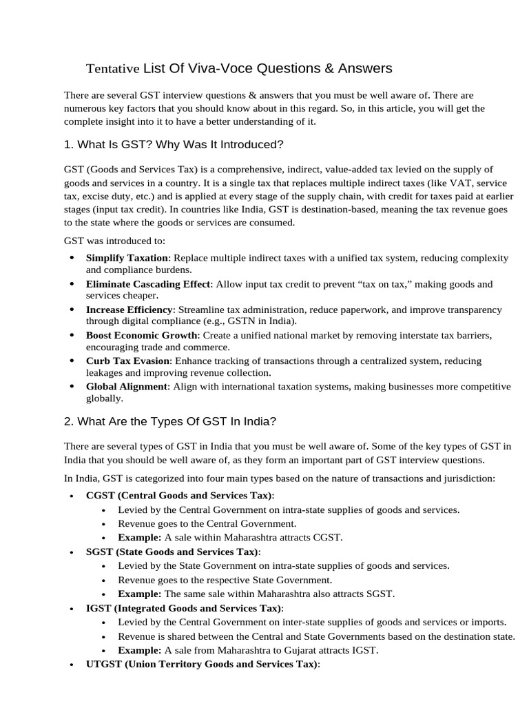 Tentative List of Questions and Answers | PDF | Taxes | Value Added Tax