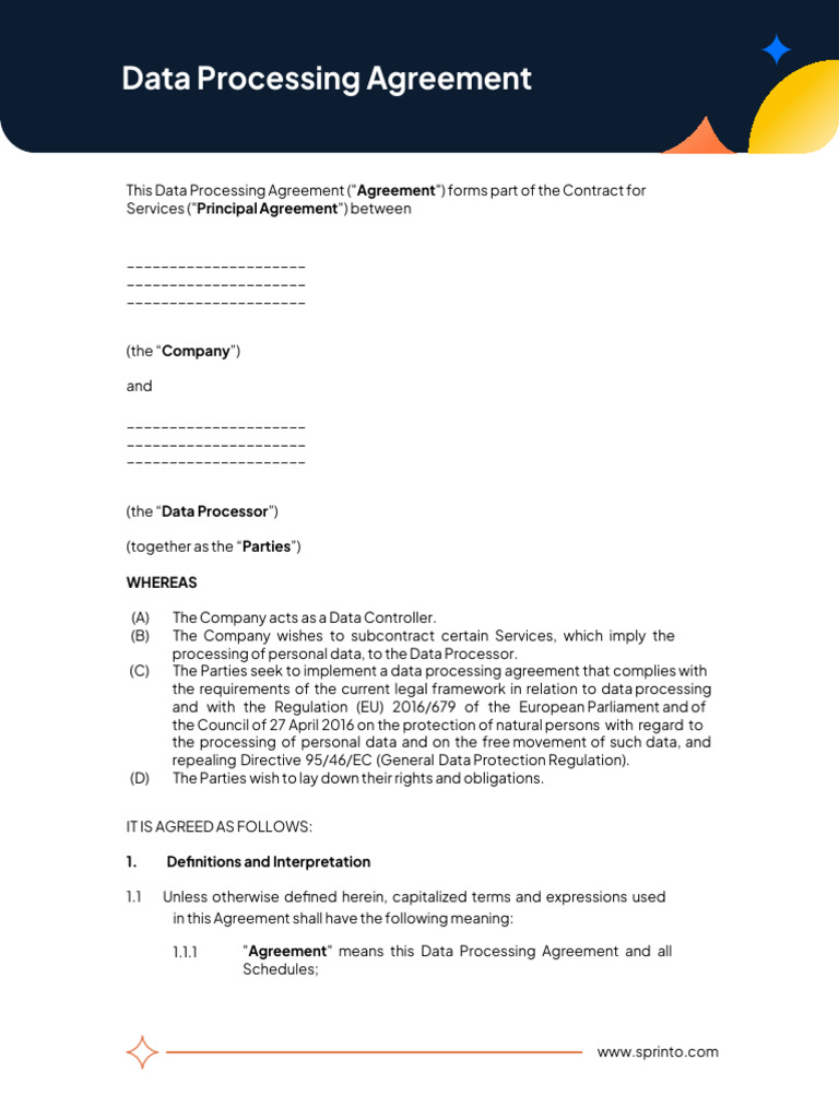 LM Data Processing Template (Blog GDPR Certification) 25th March 2024 ...