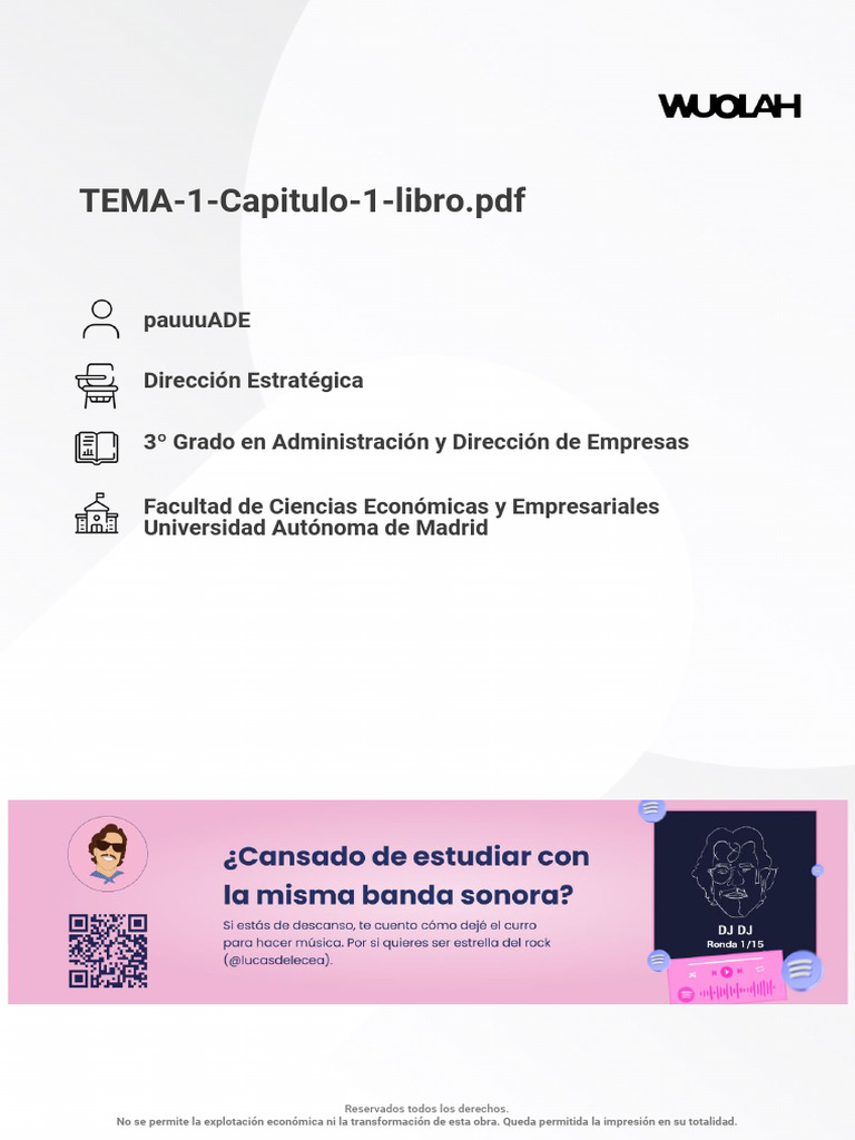 Wuolah Free TEMA 1 Capitulo 1 Libro | PDF | Gestión estratégica | Business