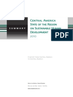 Central America State of The Region On Sustainable Human Development 2010