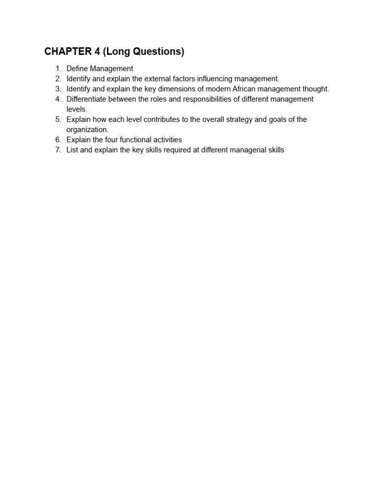 Chapter 4 (Answers) | PDF | Policy | Goal