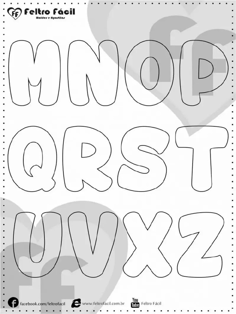 Molde Letras Arredondadas Parte 1 | PDF