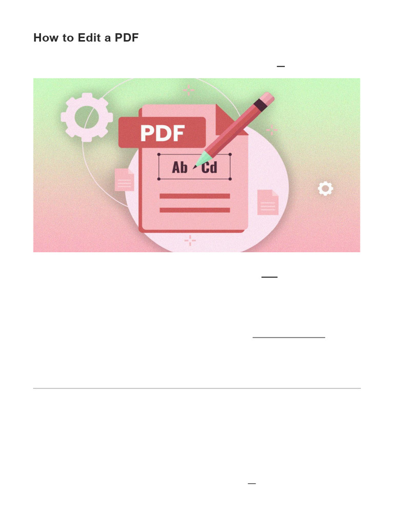 How To Edit A PDF | PDF | Microsoft Word | Quotation Mark