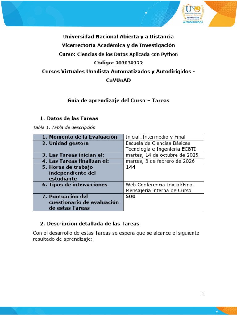 Guía de Aprendizaje Ciencia de Datos Con Python | PDF | Lenguaje de ...