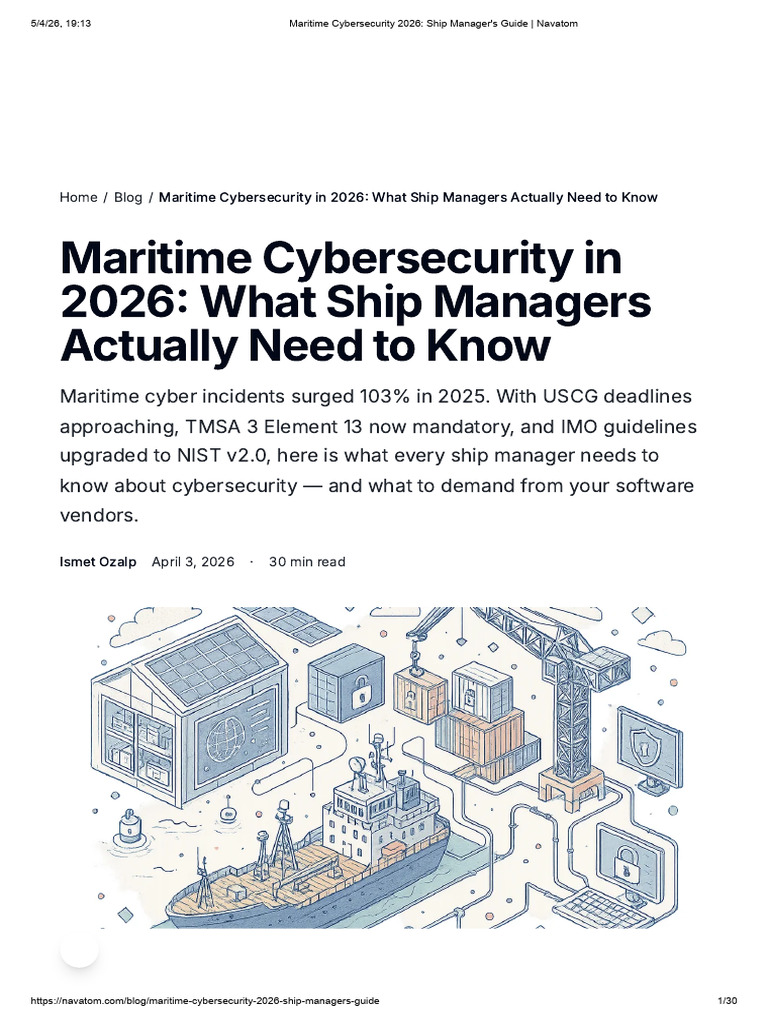 Maritime Cybersecurity 2026 | PDF | Computer Security | Security