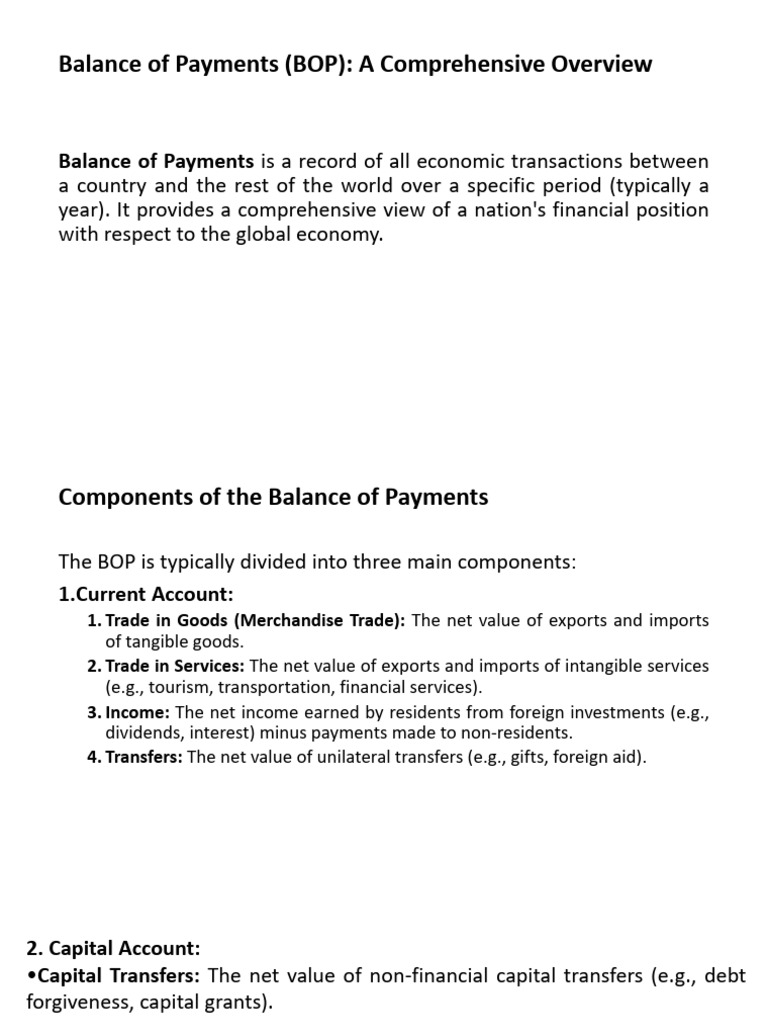 BOP_Concept & Explanation | PDF | Balance Of Payments | Special Drawing ...