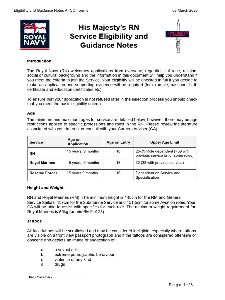 Eligibility and Guidance Notes AFCO Form 5 V1.1_DOC-125001 | PDF ...