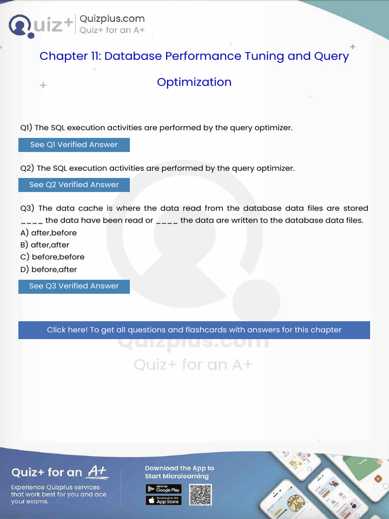 The SQL Execution Activities Are Performed by the Query Optimizer | PDF ...