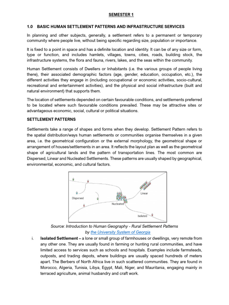 l100 2025-2026- Settlement Planning & Design Notes | PDF