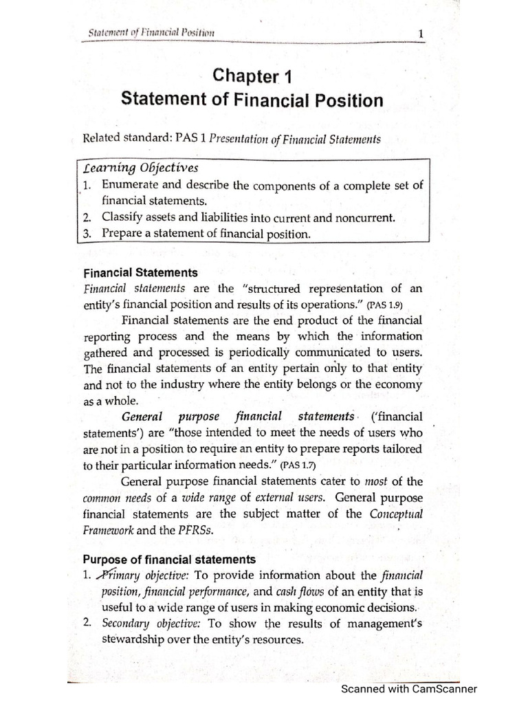 Statement of Financial Position | PDF