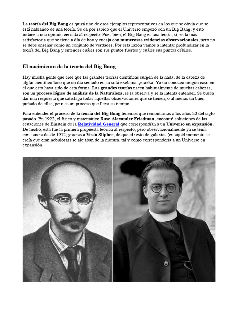 Teoría del big bang 2 | PDF | Universo | Big Bang
