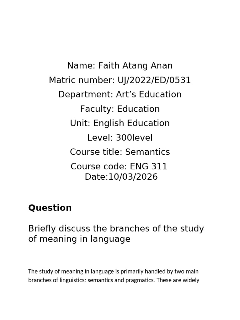 Faith of God | PDF | Semantics | Cognitive Science