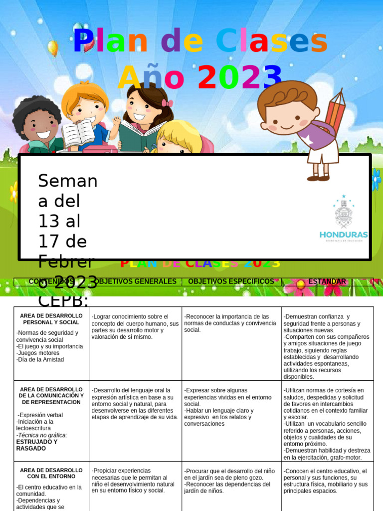 PLAN DE CLASES SEMANA DEL 13 AL 17 DE FEBRERO | PDF | Ciencias del ...
