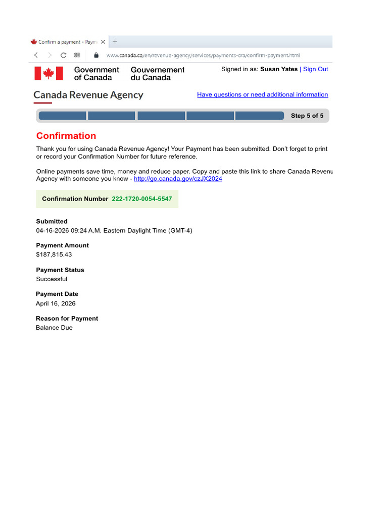 CRA Receipt | PDF