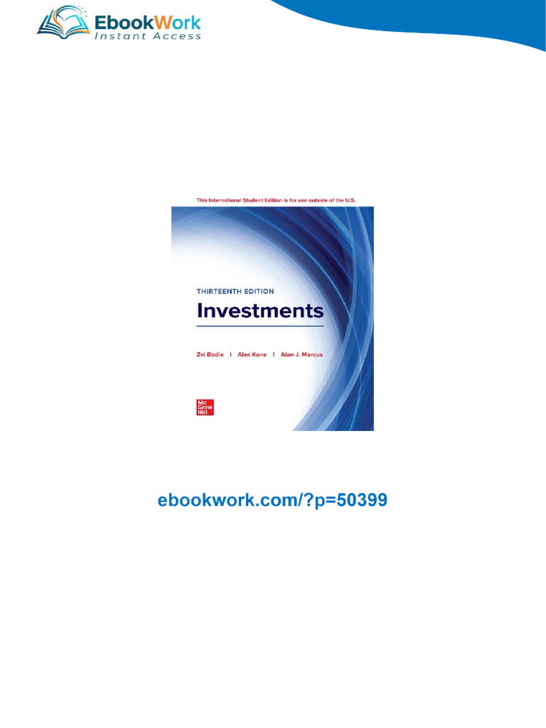 Investments, 13e 13th/international Edition Zvi Bodie PDF | PDF | Bonds ...