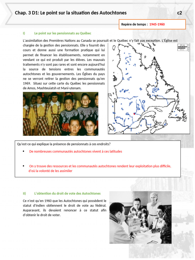 D1c2 Autochtones Vprof | PDF | Canada | Québec