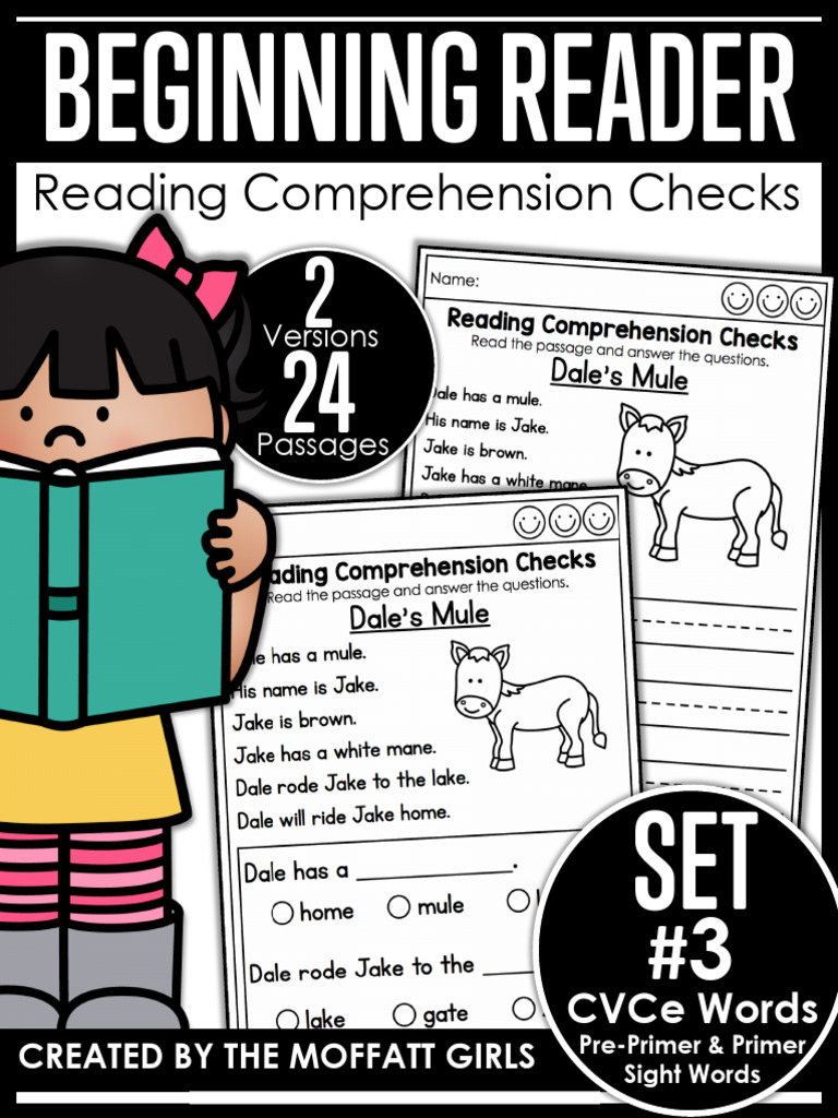 Beginning Reading Comprehension Checks Set 3 | PDF | Human ...