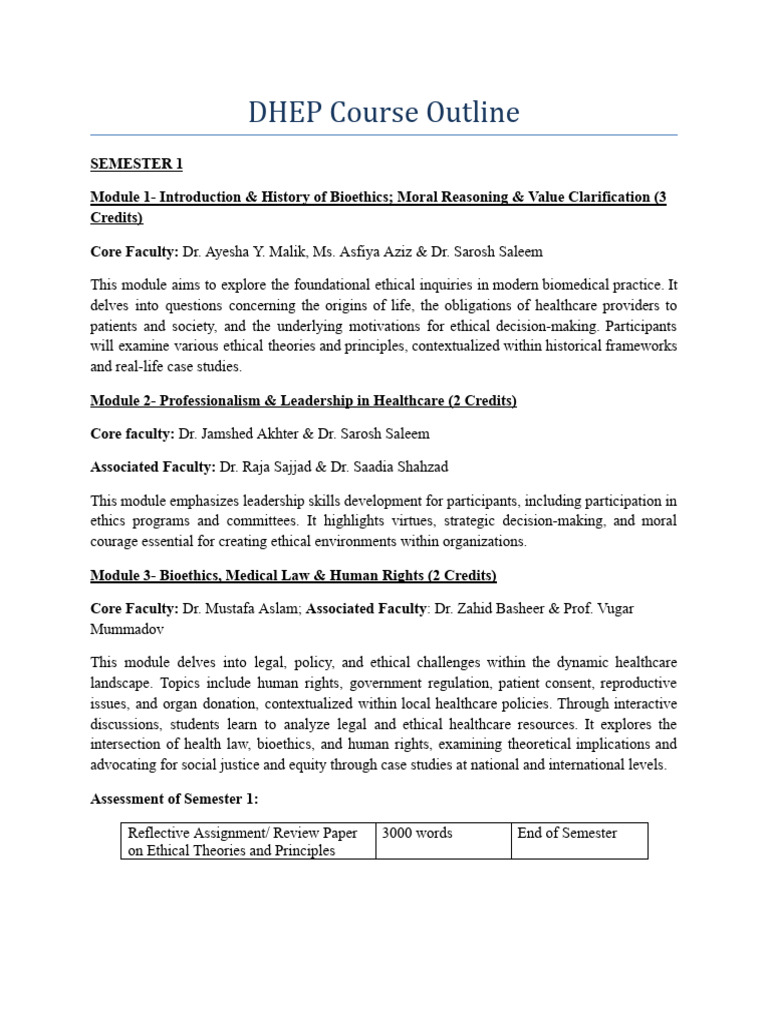 DHEP Modules.docx | PDF | Bioethics | Methodology